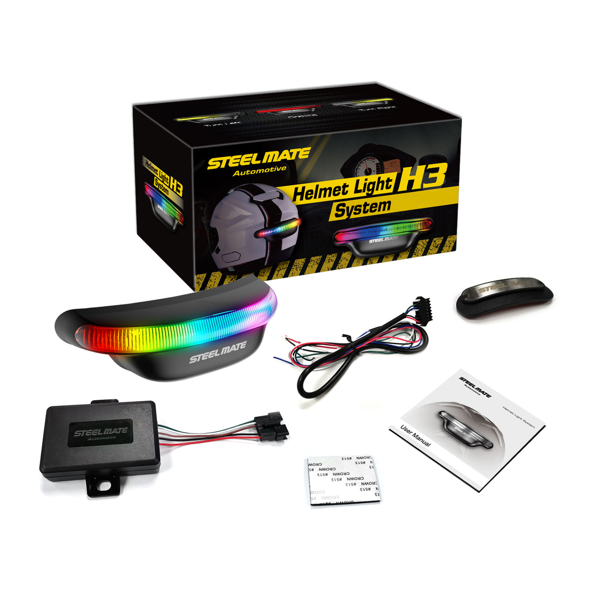 STEELMATE Helmet Light System Wireless Motorcycle Helmet Signal Light for Motorcycle Safety
