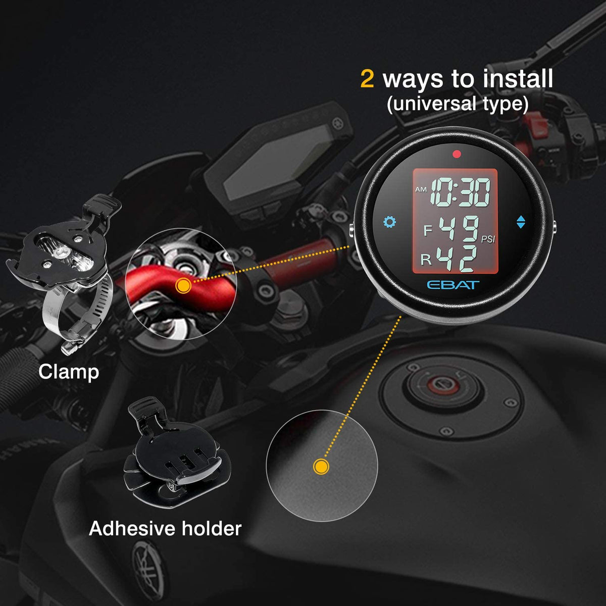 STEELMATE Motorcycle Tire Pressure Monitor System - Universal Motorcyc –  Steelmateus